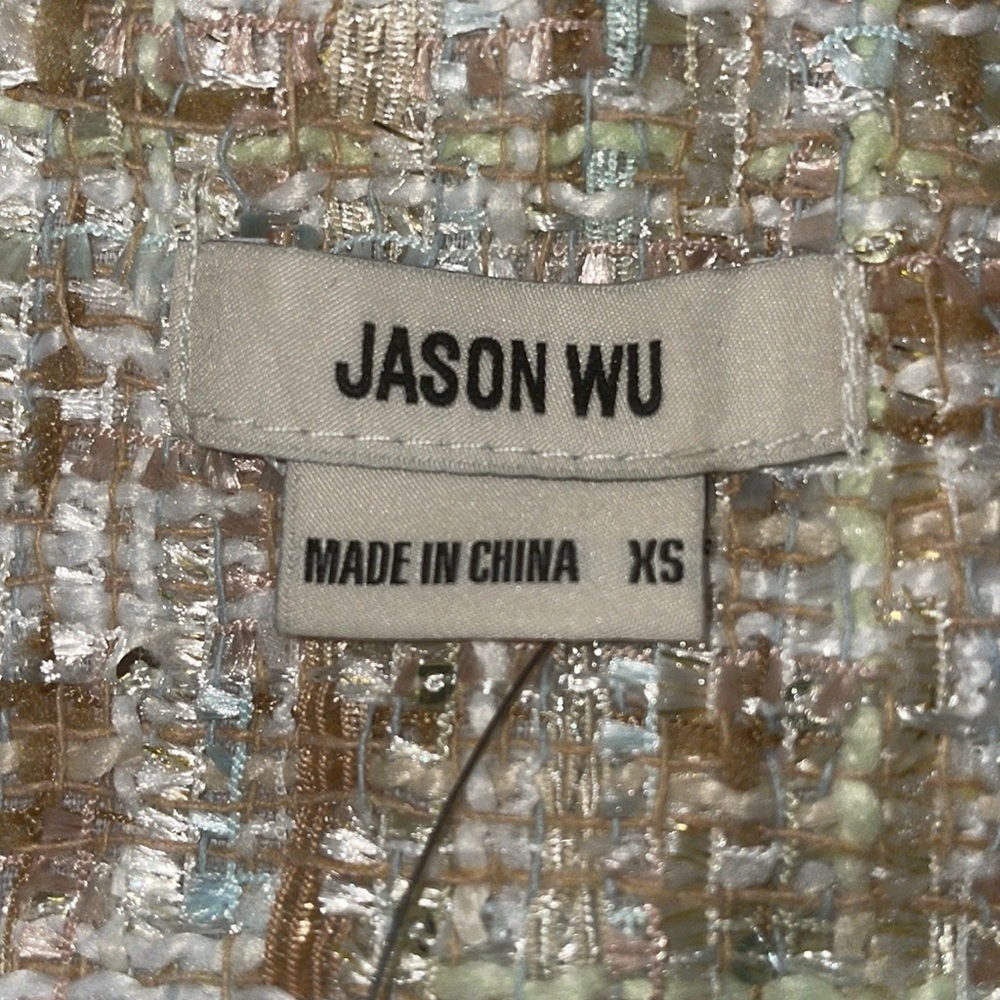 New Jason Wu Tweed Long Sleeve Blazer Jacket - Picture 2 of 16